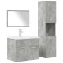 Juego muebles de baño 4 pzas madera contrachapada gris hormigón von , Badezimmermöbel - Ref: Foro24-3324899, Preis: 263,76 €,...