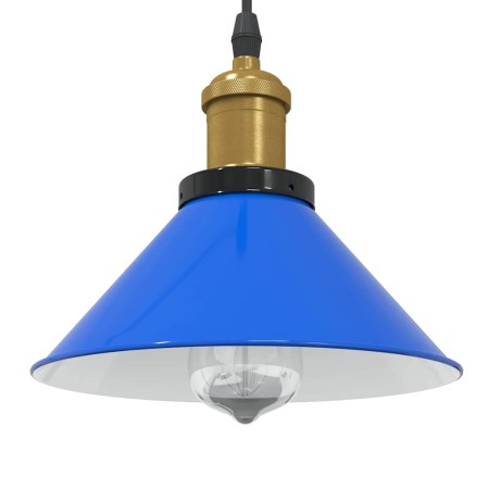 Lámpara colgante regulable en altura E27 oscuro brillante Ø22cm by , Lamps - Ref: Foro24-4103444, Price: 29,60 €, Discount: %