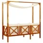 Banco de jardín con mesa y reposapiés madera de acacia maciza de vidaXL, Bancos de jardín - Ref: Foro24-3058008, Precio: 422,...