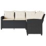 Sofá en forma de L con cojines ratán sintético negro von , Gartensets - Ref: Foro24-365415, Preis: 321,12 €, Rabatt: %
