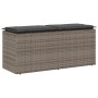 Banco de jardín con cojín ratán sintético gris 110x40x44 cm von , Gartenbänke - Ref: Foro24-4104147, Preis: 105,85 €, Rabatt: %