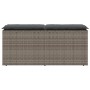 Banco de jardín con cojín ratán sintético gris 110x40x44 cm von , Gartenbänke - Ref: Foro24-4104147, Preis: 105,85 €, Rabatt: %