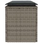 Banco de jardín con cojín ratán sintético gris 110x40x44 cm von , Gartenbänke - Ref: Foro24-4104147, Preis: 105,85 €, Rabatt: %