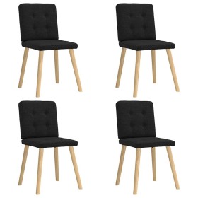 Sillas de comedor 4 unidades tela negras by , dining chairs - Ref: Foro24-3315170, Price: 195,49 €, Discount: %
