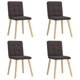 Sillas de comedor 4 unidades tela marrón oscuro von , Essstühle - Ref: Foro24-3315172, Preis: 195,49 €, Rabatt: %