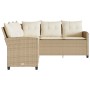 Sofá en forma de L con cojines ratán sintético beige von , Gartensets - Ref: Foro24-365417, Preis: 333,19 €, Rabatt: %