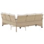 Sofá en forma de L con cojines ratán sintético beige von , Gartensets - Ref: Foro24-365417, Preis: 333,19 €, Rabatt: %