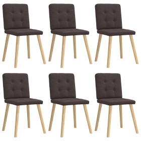 Sillas de comedor 6 unidades tela marrón oscuro von , Essstühle - Ref: Foro24-3315442, Preis: 292,05 €, Rabatt: %