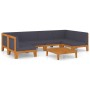 Gartenmöbel- und Kissenset 7-teilig aus massivem Akazienholz von vidaXL, Gartensets - Ref: Foro24-3058137, Preis: 895,35 €, R...