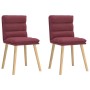 Sillas de comedor 2 unidades tela rojo tinto de , Sillas de comedor - Ref: Foro24-4101296, Precio: 112,82 €