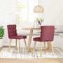 Sillas de comedor 2 unidades tela rojo tinto de , Sillas de comedor - Ref: Foro24-4101296, Precio: 112,82 €