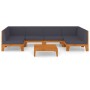 Gartenmöbel- und Kissenset 7-teilig aus massivem Akazienholz von vidaXL, Gartensets - Ref: Foro24-3058137, Preis: 895,35 €, R...