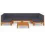 Juego muebles de jardín y cojines 7 pzas madera maciza acacia de vidaXL, Conjuntos de jardín - Ref: Foro24-3058137, Precio: 8...