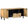 Mueble de TV marrón 105x33x46 cm madera maciza mango von , CD- und DVD-Speicher - Ref: Foro24-4017734, Preis: 131,22 €, Rabat...