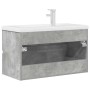 Set muebles de baño 2 piezas madera contrachapada gris hormigón by , Bathroom furniture - Ref: Foro24-3324915, Price: 232,90 ...