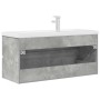 Set muebles de baño 2 piezas madera contrachapada gris hormigón von , Badezimmermöbel - Ref: Foro24-3324917, Preis: 326,93 €,...