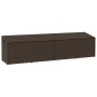 Caja de almacenaje jardín ratán sintético marrón 220x50x58 cm von , Aufbewahrungsboxen für den Außenbereich - Ref: Foro24-410...