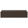 Caja de almacenaje jardín ratán sintético marrón 220x50x58 cm von , Aufbewahrungsboxen für den Außenbereich - Ref: Foro24-410...