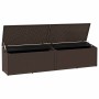 Caja de almacenaje jardín ratán sintético marrón 220x50x58 cm von , Aufbewahrungsboxen für den Außenbereich - Ref: Foro24-410...