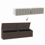 Caja de almacenaje jardín ratán sintético marrón 220x50x58 cm von , Aufbewahrungsboxen für den Außenbereich - Ref: Foro24-410...