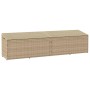 Caja de almacenaje jardín ratán beige 220x50x58 cm von , Aufbewahrungsboxen für den Außenbereich - Ref: Foro24-4104077, Preis...