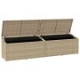 Caja de almacenaje jardín ratán beige 220x50x58 cm von , Aufbewahrungsboxen für den Außenbereich - Ref: Foro24-4104077, Preis...