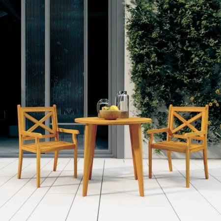 Juego de comedor de jardín 3 piezas madera maciza de acacia by vidaXL, Garden sets - Ref: Foro24-3057997, Price: 261,38 €, Di...