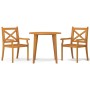 Juego de comedor de jardín 3 piezas madera maciza de acacia by vidaXL, Garden sets - Ref: Foro24-3057997, Price: 270,53 €, Di...
