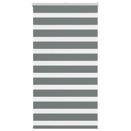 Estor cebra gris oscuro 80x100cm tejido ancho 75,9 cm poliéster by , Blinds and blinds - Ref: Foro24-4014101, Price: 23,30 €,...