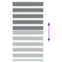 Estor cebra gris oscuro 80x100cm tejido ancho 75,9 cm poliéster by , Blinds and blinds - Ref: Foro24-4014101, Price: 23,30 €,...