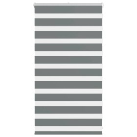 Estor cebra gris oscuro 90x100cm tejido ancho 85,9 cm poliéster by , Blinds and blinds - Ref: Foro24-4014103, Price: 22,49 €,...