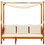 Garden bench with awning and footrest solid acacia wood by vidaXL, garden benches - Ref: Foro24-3058007, Price: 349,09 €, Dis...