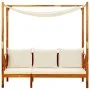 Garden bench with awning and footrest solid acacia wood by vidaXL, garden benches - Ref: Foro24-3058007, Price: 346,87 €, Dis...