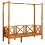 Garden bench with awning and footrest solid acacia wood by vidaXL, garden benches - Ref: Foro24-3058007, Price: 346,87 €, Dis...