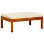 Garden bench with awning and footrest solid acacia wood by vidaXL, garden benches - Ref: Foro24-3058007, Price: 346,87 €, Dis...