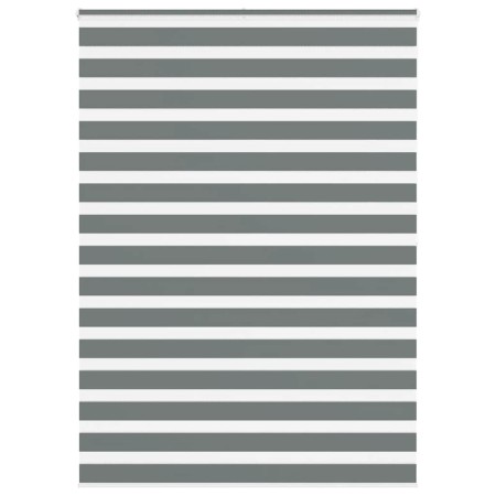 Estor cebra gris oscuro tejido ancho 155,9 cm poliéster by , Blinds and blinds - Ref: Foro24-4014169, Price: 38,16 €, Discoun...