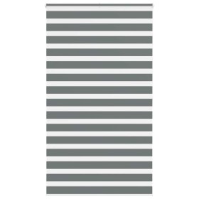 Estor cebra gris oscuro tejido ancho 120,9 cm poliéster by , Blinds and blinds - Ref: Foro24-4014162, Price: 33,12 €, Discoun...