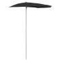 Halbrunder Gartenschirm mit Mast 300x150 cm schwarz von vidaXL, Sonnenschirme - Ref: Foro24-315565, Preis: 26,93 €, Rabatt: %