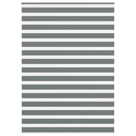 Estor cebra gris oscuro tejido ancho 155,9 cm poliéster by , Blinds and blinds - Ref: Foro24-4014195, Price: 42,00 €, Discoun...