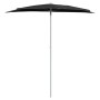 Halbrunder Gartenschirm mit Mast 300x150 cm schwarz von vidaXL, Sonnenschirme - Ref: Foro24-315565, Preis: 26,93 €, Rabatt: %