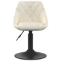 Sillas de comedor giratorias 2 uds terciopelo crema