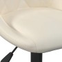 Sillas de comedor giratorias 2 uds terciopelo crema