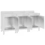 Mesa de trabajo comercial mueble acero inoxidable 180x60x96 cm de vidaXL, Restauración - Ref: Foro24-3058268, Precio: 688,20 ...