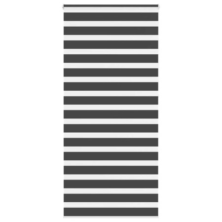 Estor cebra negro 100x230 cm tejido ancho 95,9 cm poliéster by , Blinds and blinds - Ref: Foro24-4014287, Price: 31,88 €, Dis...