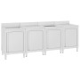 Professionelles Küchenspülbecken aus Edelstahl, 240 x 60 x 96 cm von vidaXL, Wiederherstellung - Ref: Foro24-3058272, Preis: ...
