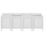 Professionelles Küchenspülbecken aus Edelstahl, 240 x 60 x 96 cm von vidaXL, Wiederherstellung - Ref: Foro24-3058272, Preis: ...