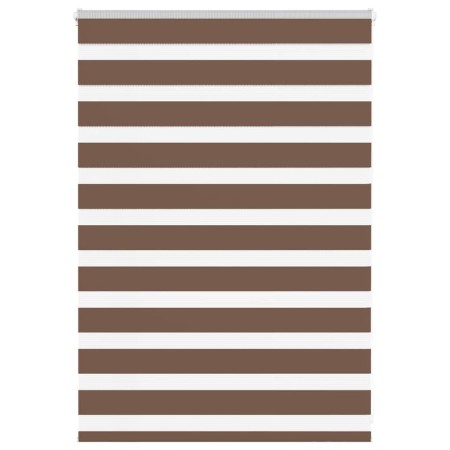 Estor cebra marrón 105x100 cm tejido ancho 100,9 cm poliéster by , Blinds and blinds - Ref: Foro24-4014314, Price: 25,01 €, D...