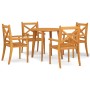 5-piece solid acacia wood garden dining set by vidaXL, Garden sets - Ref: Foro24-3057998, Price: 413,74 €, Discount: %