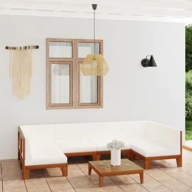 Garden furniture and cushions set 7 pieces solid acacia wood by vidaXL, Garden sets - Ref: Foro24-3058136, Price: 813,63 €, D...