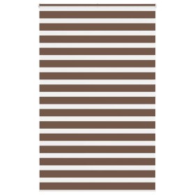 Estor cebra marrón 150x200 cm tejido ancho 145,9 cm poliéster by , Blinds and blinds - Ref: Foro24-4014375, Price: 36,61 €, D...